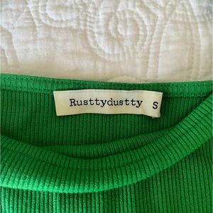 Green crop top